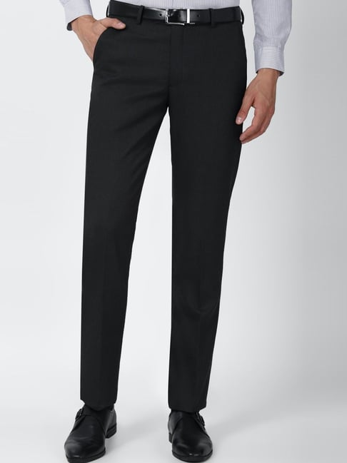 Buy Peter England Men Solid Regular Fit Formal Trouser - Black Online at  Low Prices in India - Paytmmall.com