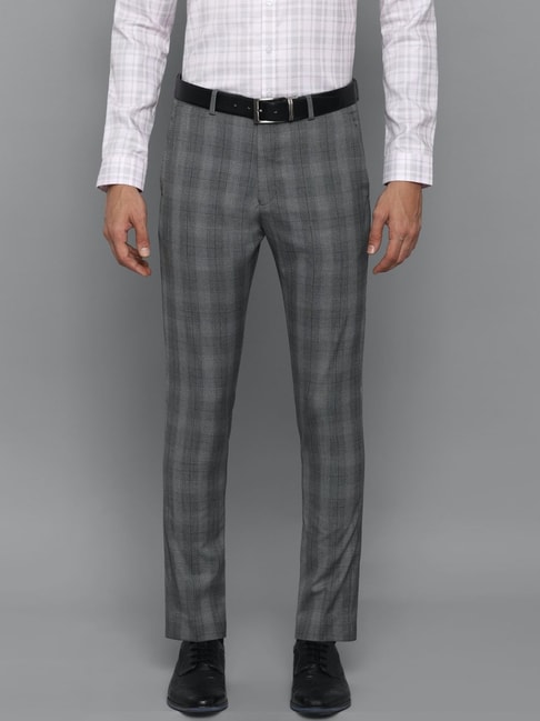 Buy Jainish Grey Cotton Tapered Fit Checks Trousers for Mens Online  Tata  CLiQ