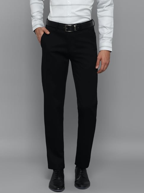 Louis Philippe Black Slim Fit Trousers-picture-32