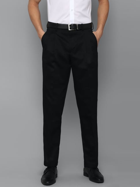 Louis Philippe Black Regular Fit Trousers-picture-18
