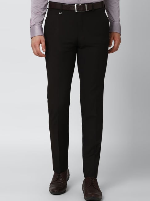 Buy Men Black Slim Fit Solid Casual Trousers Online  749771  Allen Solly