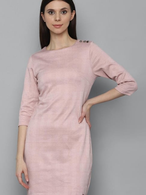 Allen Solly Pink Checks Dress Price in India