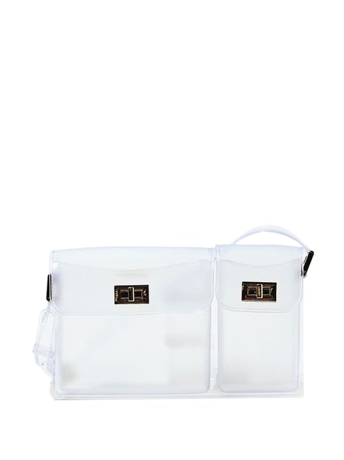 Buy FOREVER 21 Transparent & Grey Tote Bag - Handbags for Women 4330762 |  Myntra
