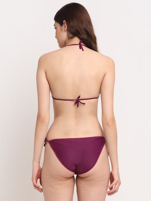 Friskers Purple Bikini Set
