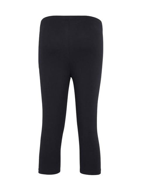 Jockey Women's Cotton Stretch Basic 7/8 Legging With Deep Black