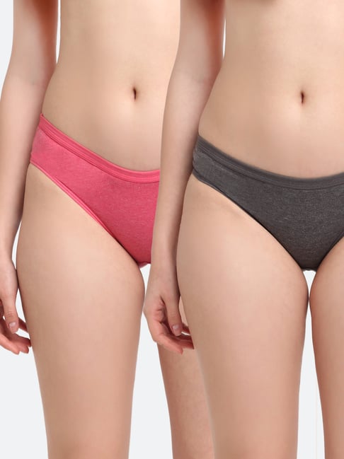 Friskers Pink & Grey Panty Set - Pack of 2