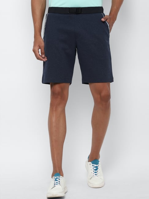 Buy Allen Solly Navy Slim Fit Self Pattern Shorts for Mens Online @ Tata  CLiQ