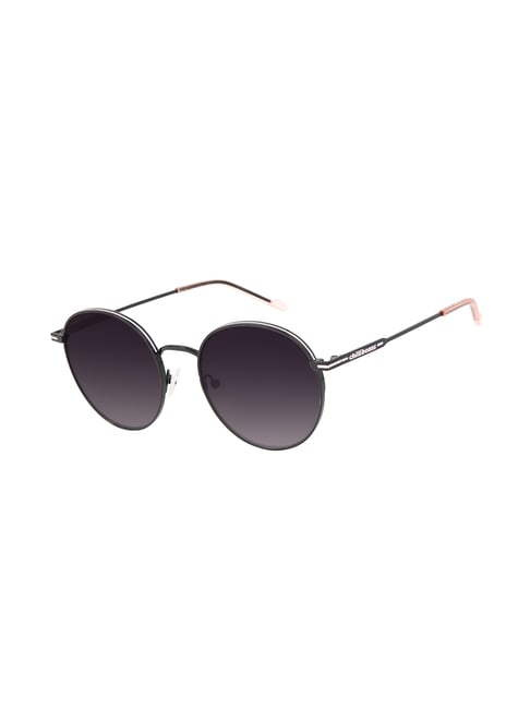 Voyage Silver Black Round Sunglasses - MG3585