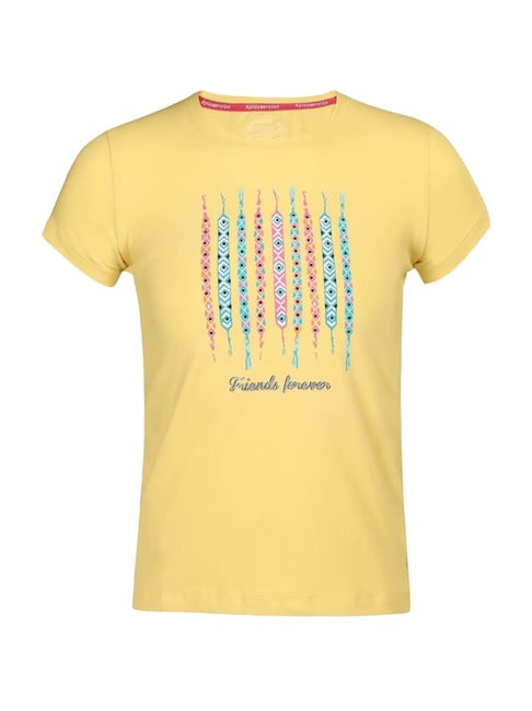 Jockey AG01 Girl's Super Combed Cotton Regular Fit Graphic Printed T-Shirt (Prints May Vary)-picture-18