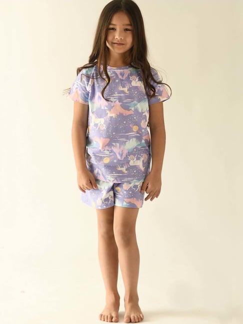 Anthrilo Kids Multicolor Cotton Printed T-Shirt Set