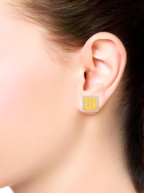 Buy Malabar Gold and Diamonds 22k Gold Geometric Earrings for