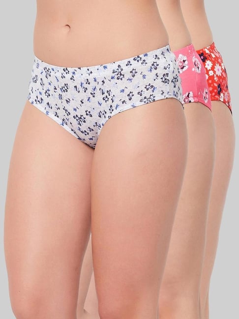Clovia Multicolor Floral Print Panty (Pack of 3) Price in India