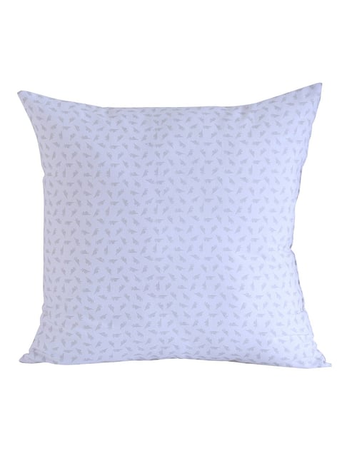 Maspar Essentials Heather Printed White 144 TC Cotton Cushion