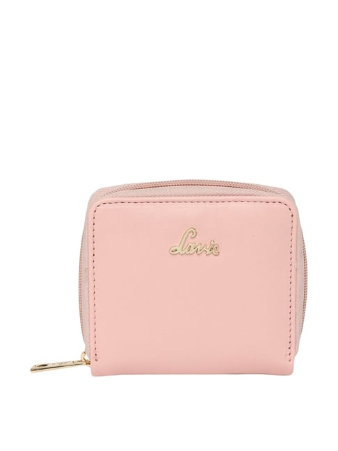 Lavie Pink Solid Zip Around Wallet for Women