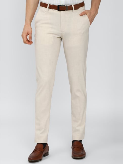 Buy Men Khaki Solid Super Slim Fit Casual Trousers Online  682148  Peter  England