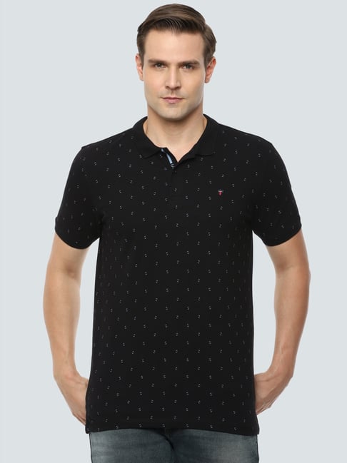 Louis Philippe Solid Black T-shirt