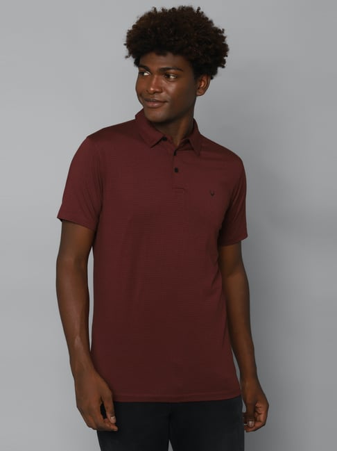 Burgundy polo t outlet shirt