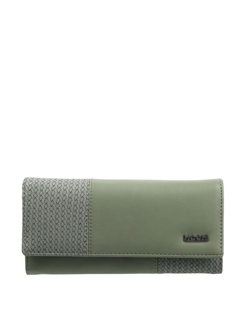 Mochi Green Textured Wallet for Women-picture-12
