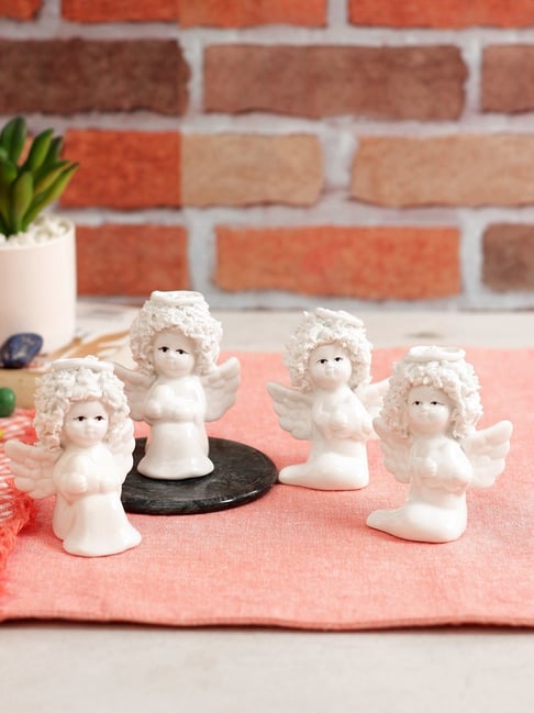 Tayhaa White Ceramic Showpiece - Set of 2-picture-28