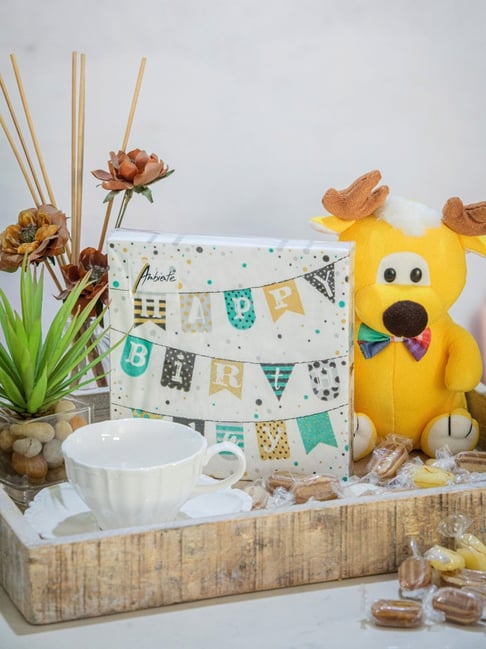 Goodhomes Self Multicolor Paper Napkin - Pack of 2