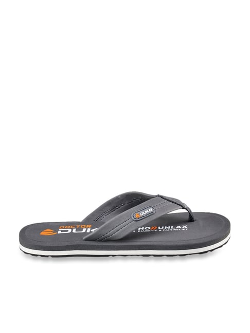 Duke Men's Grey Flip Flops