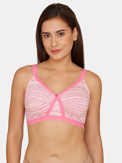 Zivame Pink Non-Wired Full Coverage Bra