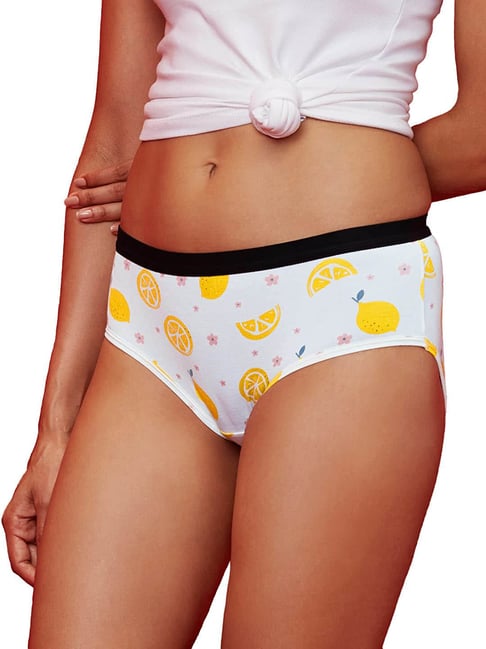 The Souled Store White Printed Hipster Panty Price in India