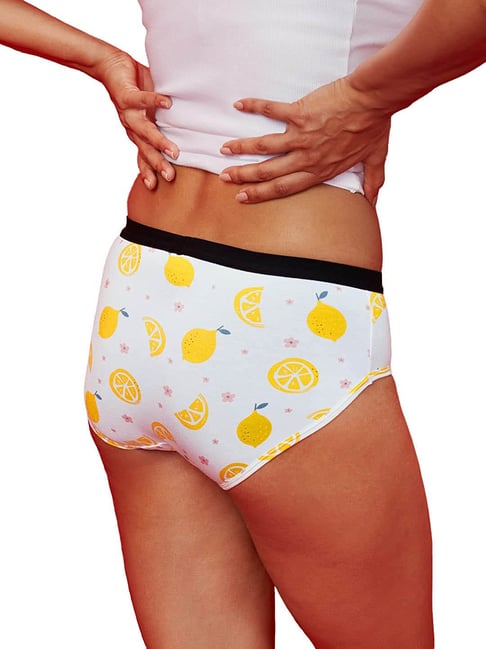 The Souled Store White Printed Hipster Panty