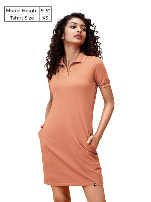 The Souled Store Peach Mini T-Shirt Dress Price in India
