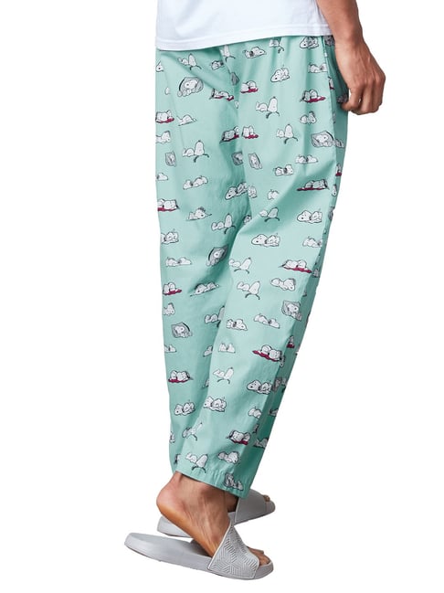 The Souled Store Blue Regular Fit Printed Pyjamas