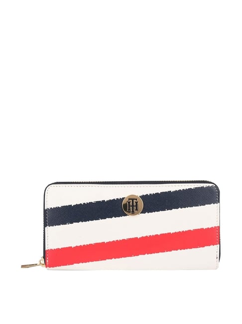 Tommy Hilfiger Adore White Printed Zip Around Wallet for Women