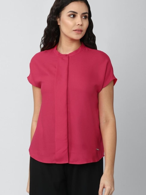 Van Heusen Pink Regular Fit Shirt Price in India