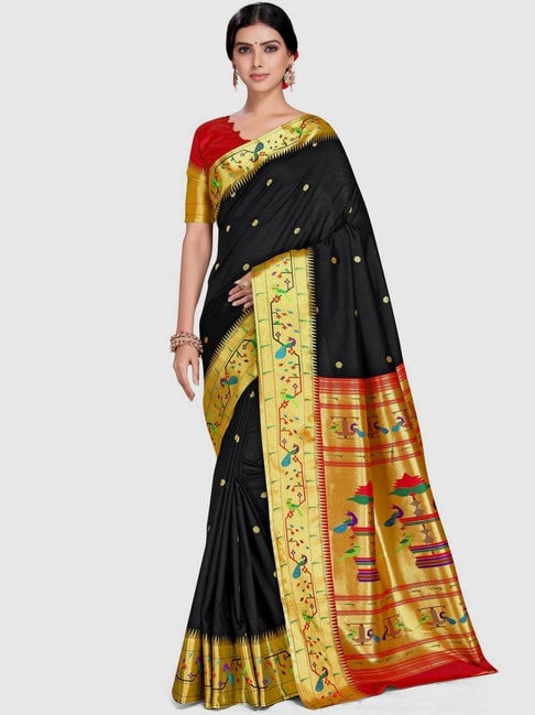 Buy Kalakari India Red & Green Cotton Woven Saree for Women Online @ Tata  CLiQ
