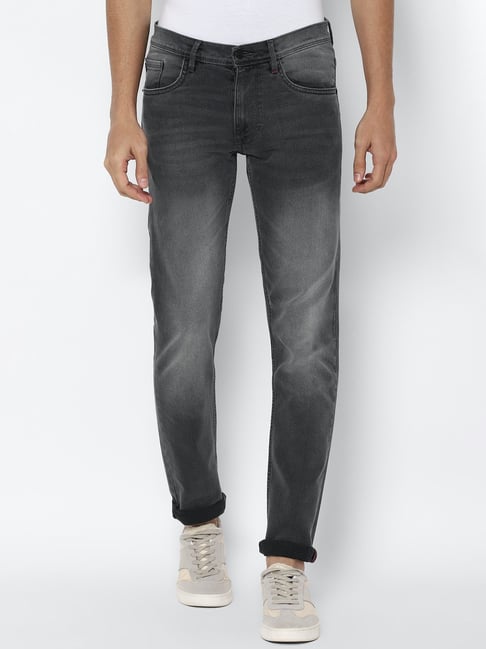 Allen Solly Grey Skinny Fit Lightly Washed Jeans-picture-48