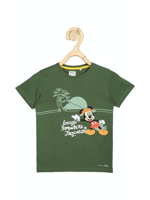 Allen Solly Junior Olive Micky Print T-Shirt