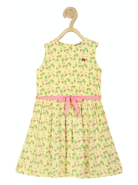 Allen Solly Junior Yellow Printed Dress