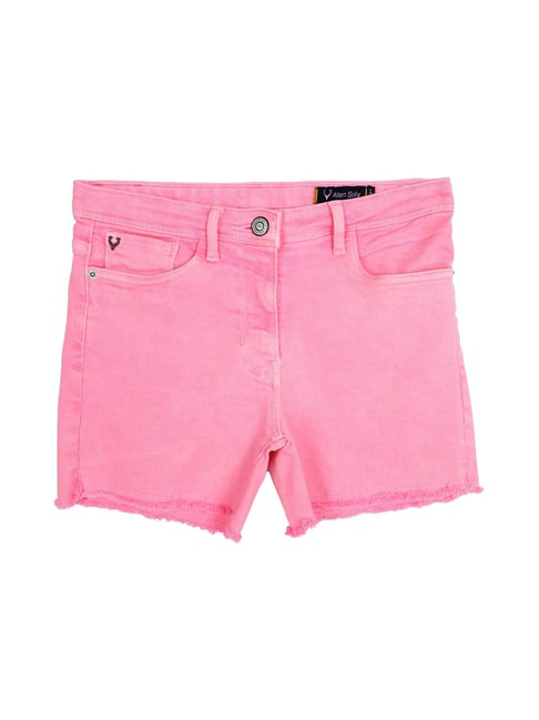 Allen Solly Junior Pink Solid Shorts