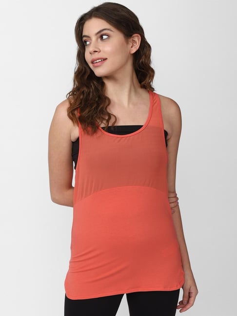 Buy Forever 21 Peach Regular Fit Tank Top for Women Online Tata CLiQ