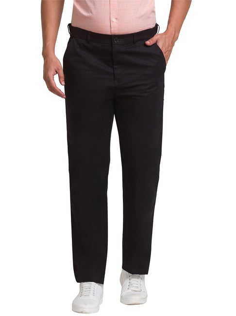 Tailored Fit Black Stretch Trousers