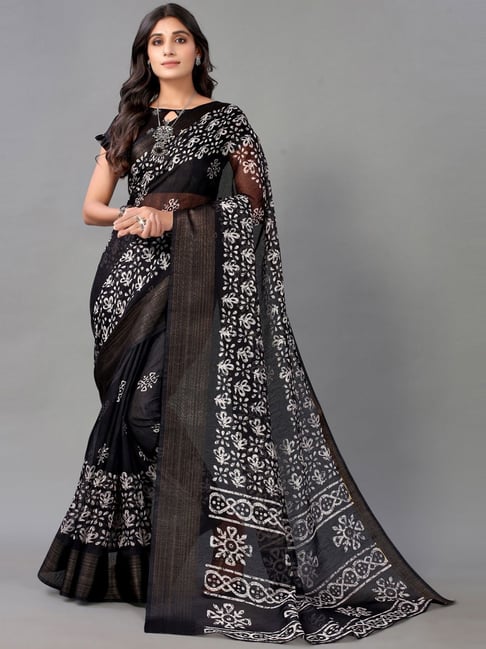 White Floral Print Sarees: Buy Latest Designs Online | Utsav Fashion