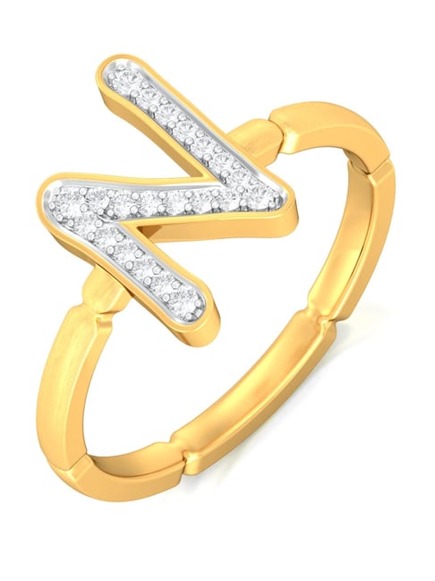 Buy Kanak Jewes Heart Shaped Brass N Alphabet Rings Gold Adjustable  Valentine American Diamond Love Initial Letter for Women Girls Girlfriend  Men Boys Couples I love you Cubic Zirconia Gold Plated Ring