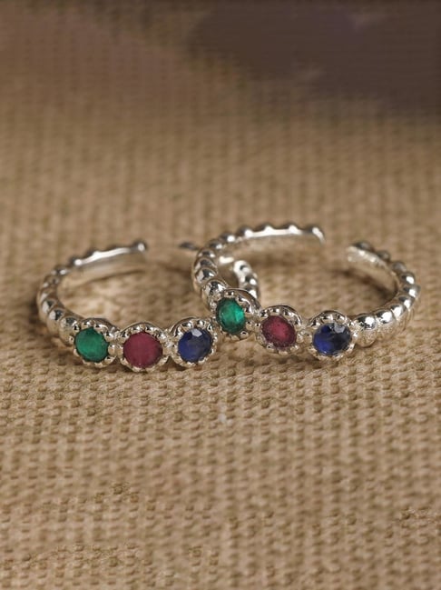 Clara 92.5 Sterling Silver Toe Rings for Women-picture-15