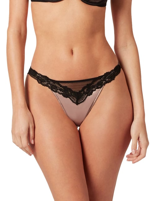YamamaY Black & Pink Lace G String Panty (Charming) Price in India