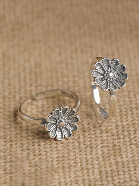 Buy Boho Design Sterling Silver Toe Ring (Pair) Online - Unniyarcha