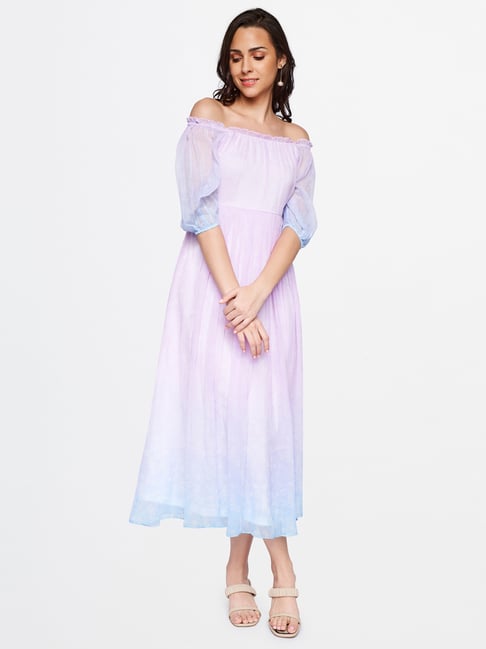 AND Light Purple Maxi Dress Price in India