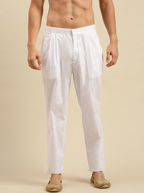 Buy Hypernation White Cotton Trousers for Men Online @ Tata CLiQ