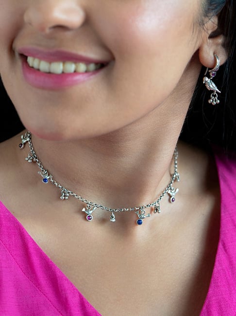 Buy Shaya 92.5 Sterling Silver Necklace for Women Online At Best