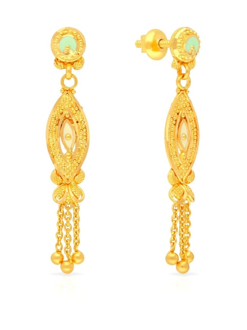 Malabar Gold and Diamonds 22k Gold Earrings for Women