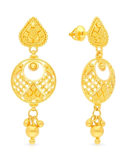 Malabar Gold Earring ERMAHNO028 | Gold earrings designs, Gold earrings,  Earrings