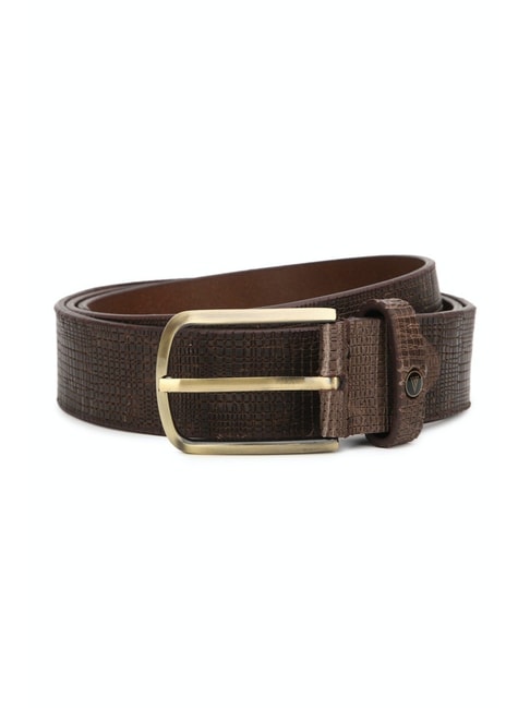 Buy Van Heusen Brown Leather Belt at Best Price @ Tata CLiQ